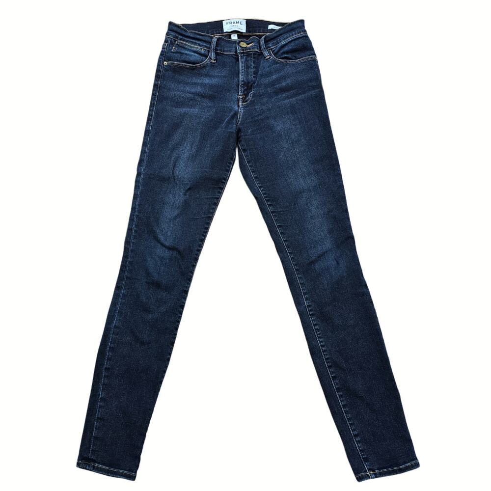 Size 26 Frame Le High Skinny Jeans Dark Stretch Denim NortHampton High Rise